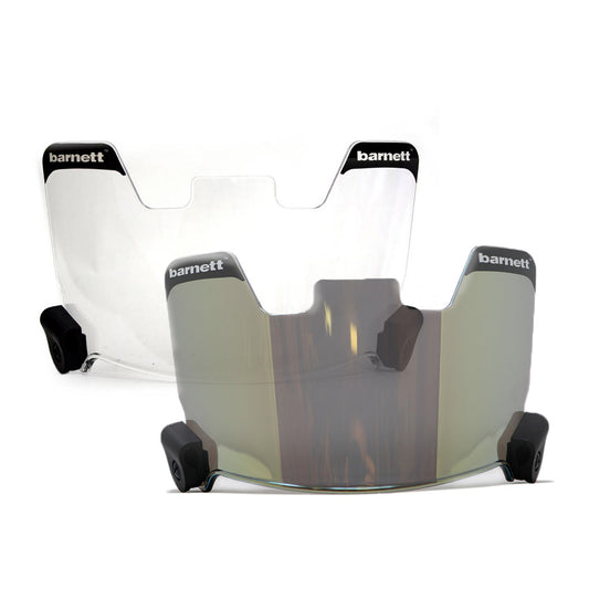 Paquete de 2 Barnett Football Eyeshields/Protección Ocular (Transparente + Oro)